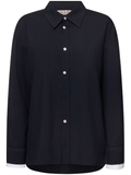 Wool classic shirt in navy