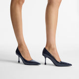 Sambuco Shiny Croc Embossed Leather Pumps