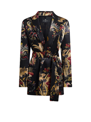 Envers Satin Jacket with belt