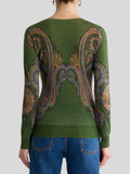 Silk and cashmere sweater with v-neck