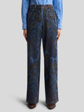 Wide-leg jeans in stretch cotton denim