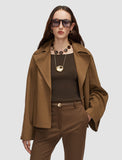 Arden Reversible Leather Belt in Taupe