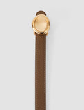 Arden Reversible Leather Belt in Taupe