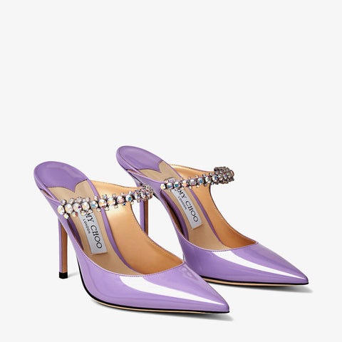 Bing 100mm crystal-embellished mules in lilac Jimmy Choo – D'Adélia