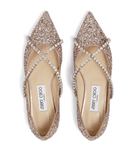 Genevi crystal-embellished ballerina shoes