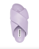 crossover-strap slip-on sandals purple
