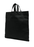 logo-print tote bag in black