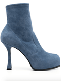 Donna blue platform boots