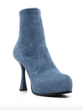 Donna blue platform boots