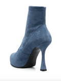 Donna blue platform boots