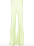 flared light-green trousers