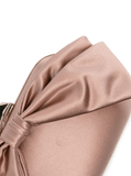 Cloud bow-detail clutch bag