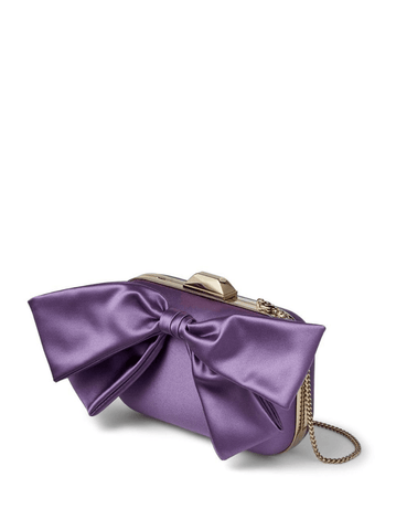 Cloud bow-detail bag in lilac purple