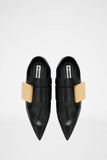 Flat pointed-toe loafers